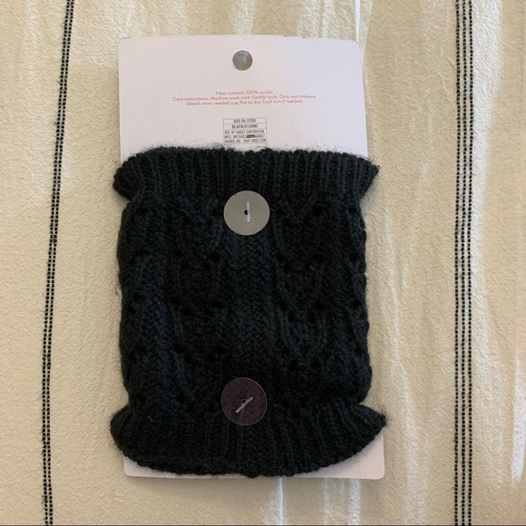 NWT Xhilaration Black Sweater Knit Boot Cuffs - Picture 3 of 4